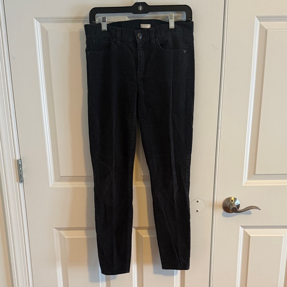 J. Crew Factory Stretch Corduroy Washed Out Black Skinny Jeans Size 27